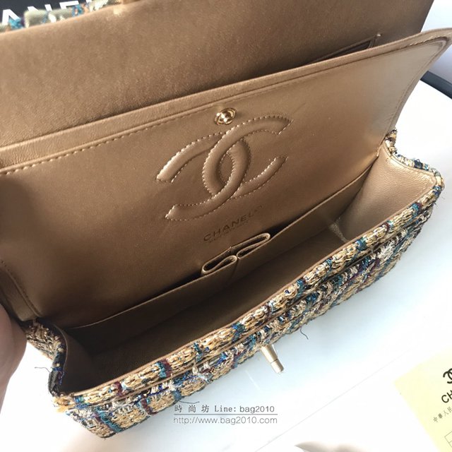 Chanel女包 小香 毛呢編織鏈條包 香奈兒單肩斜挎包 Chanel2019新款女包  djc3253